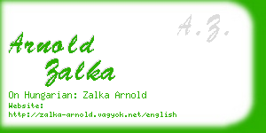 arnold zalka business card